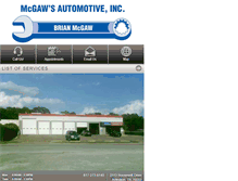 Tablet Screenshot of mcgawsautomotive.com